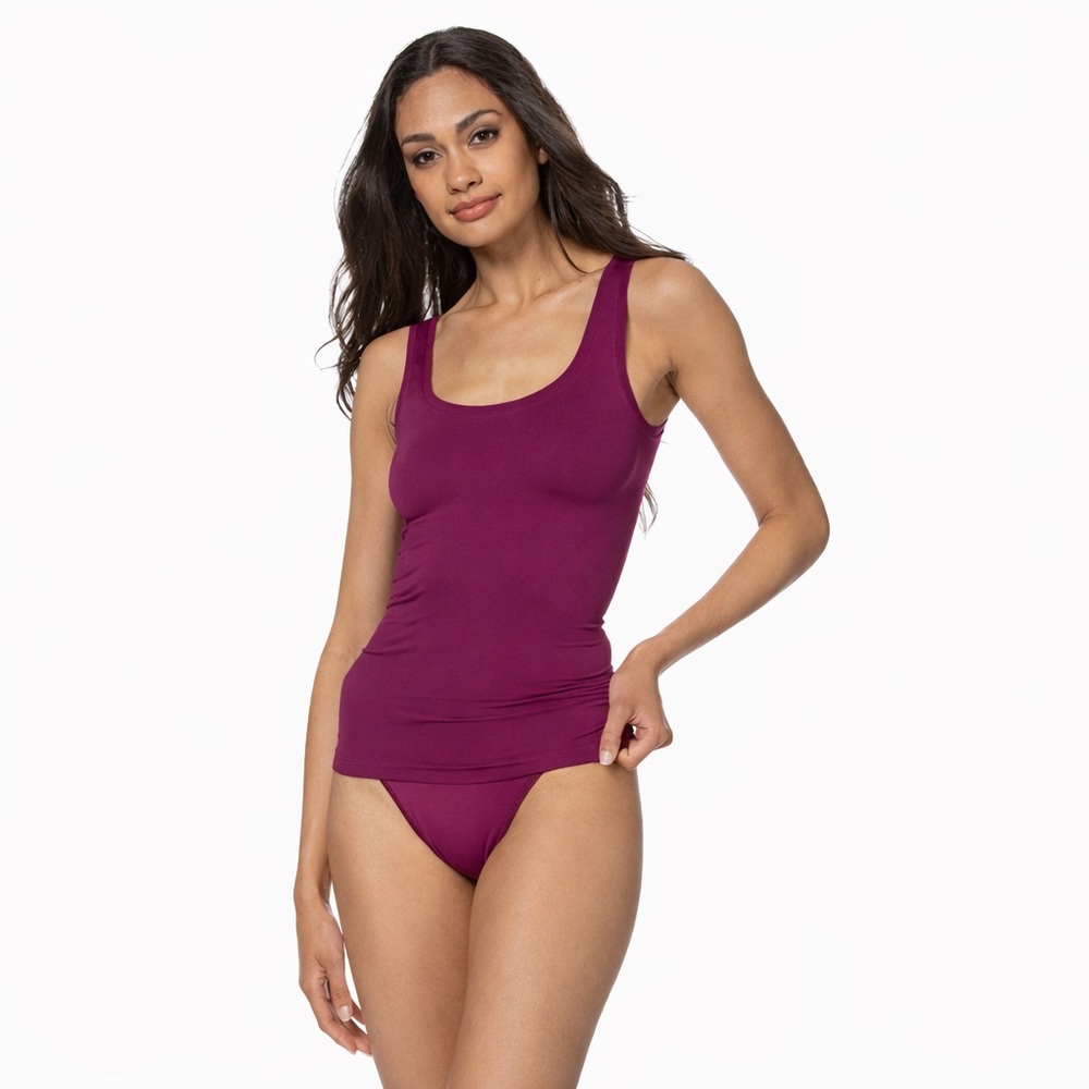 Hanro XS Touch Feeling Tank magenta pink purple 0149 Seamless top stretch